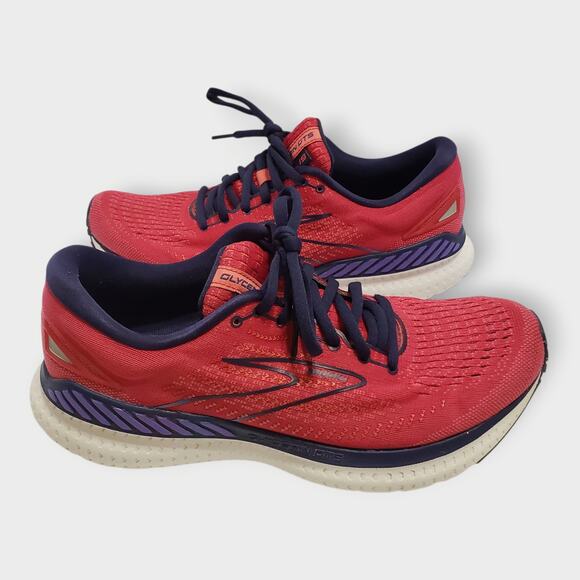 Brooks Glycerin GTS 19 Womens Sz 10 Medium Mesh Pink Blue Athletic Running Shoes - Picture 2 of 15